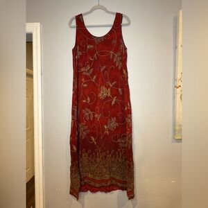 D. Stevens Red Sleeveless Maxi Sundress